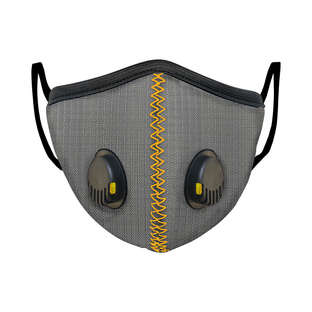 Lioncrown Herring N95 Reusable Washable Outdoor Face Mask Grey Orange - Image 1