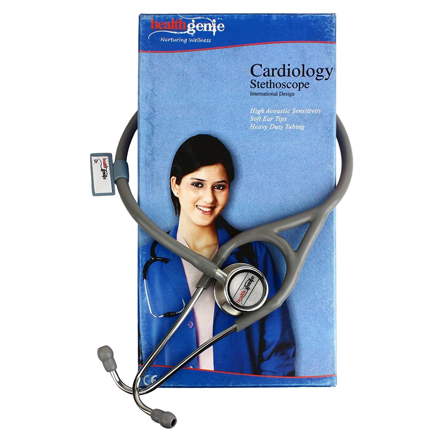 Healthgenie HG-402G Stainless Steel Cardiology Stethoscope Grey - Image 4