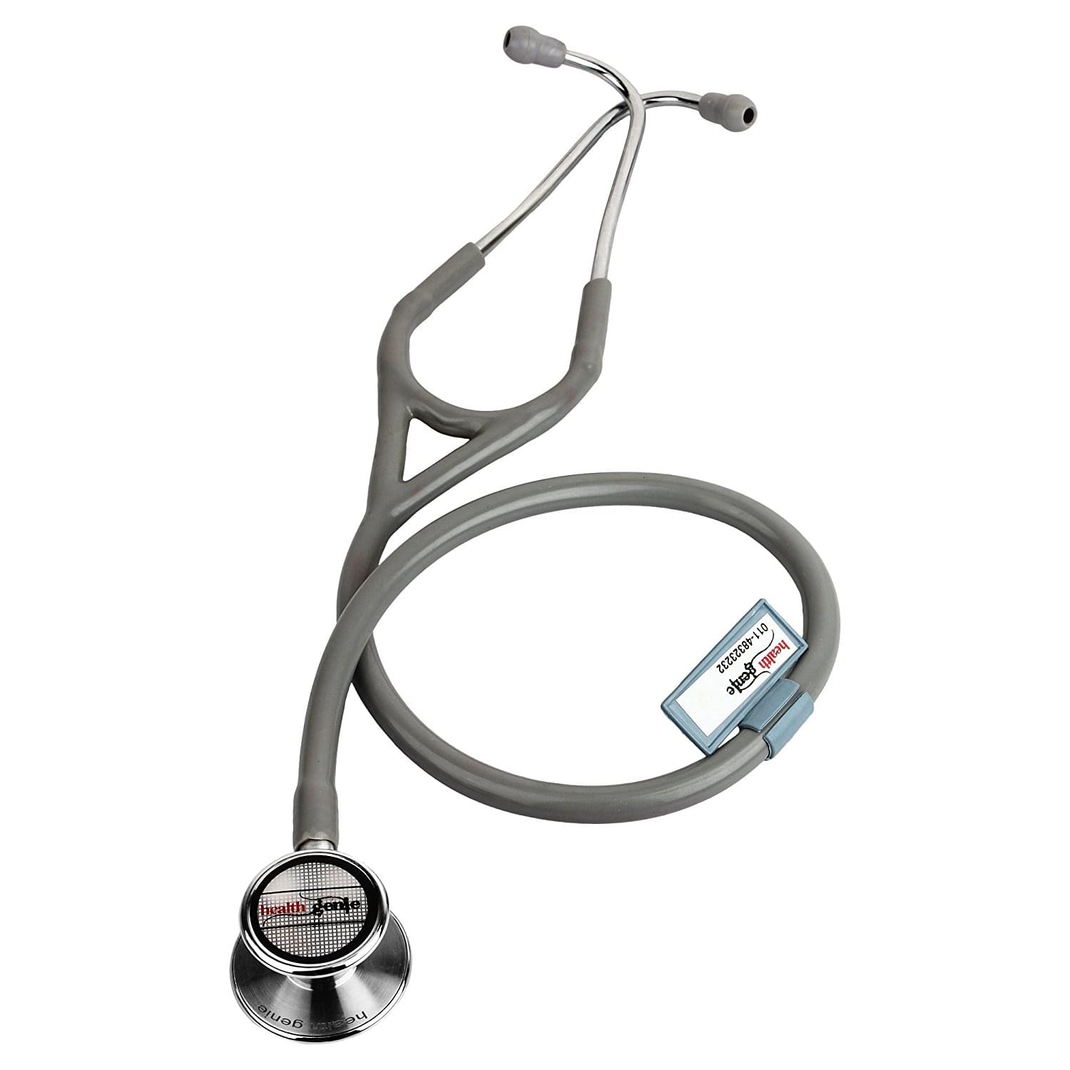 Healthgenie HG-402G Stainless Steel Cardiology Stethoscope Grey - Image 2