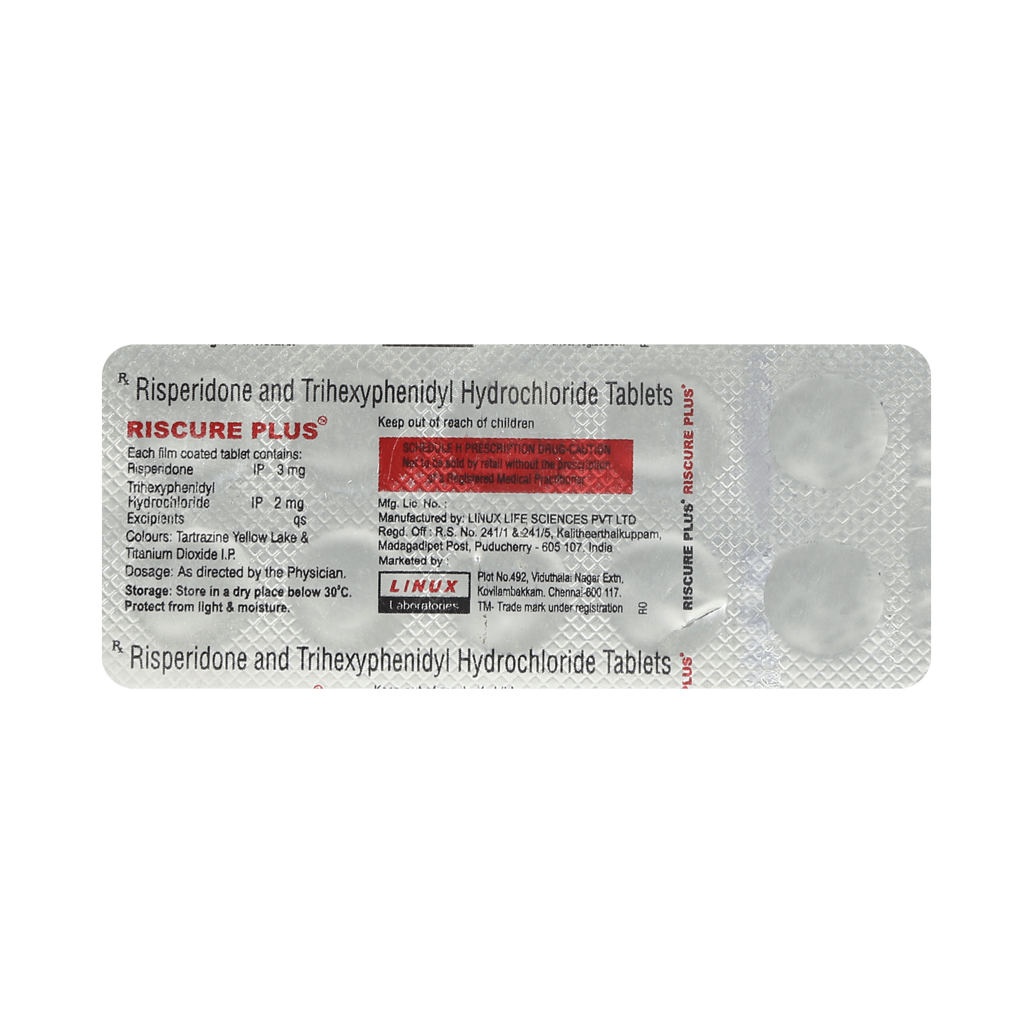 Riscure Plus 3mg/2mg Tablet - Image 3