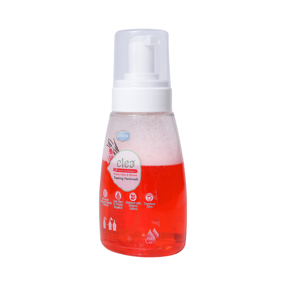 Ginni Clea Foaming Handwash (200ml Each) Rose & Vanilla Beans - Image 4