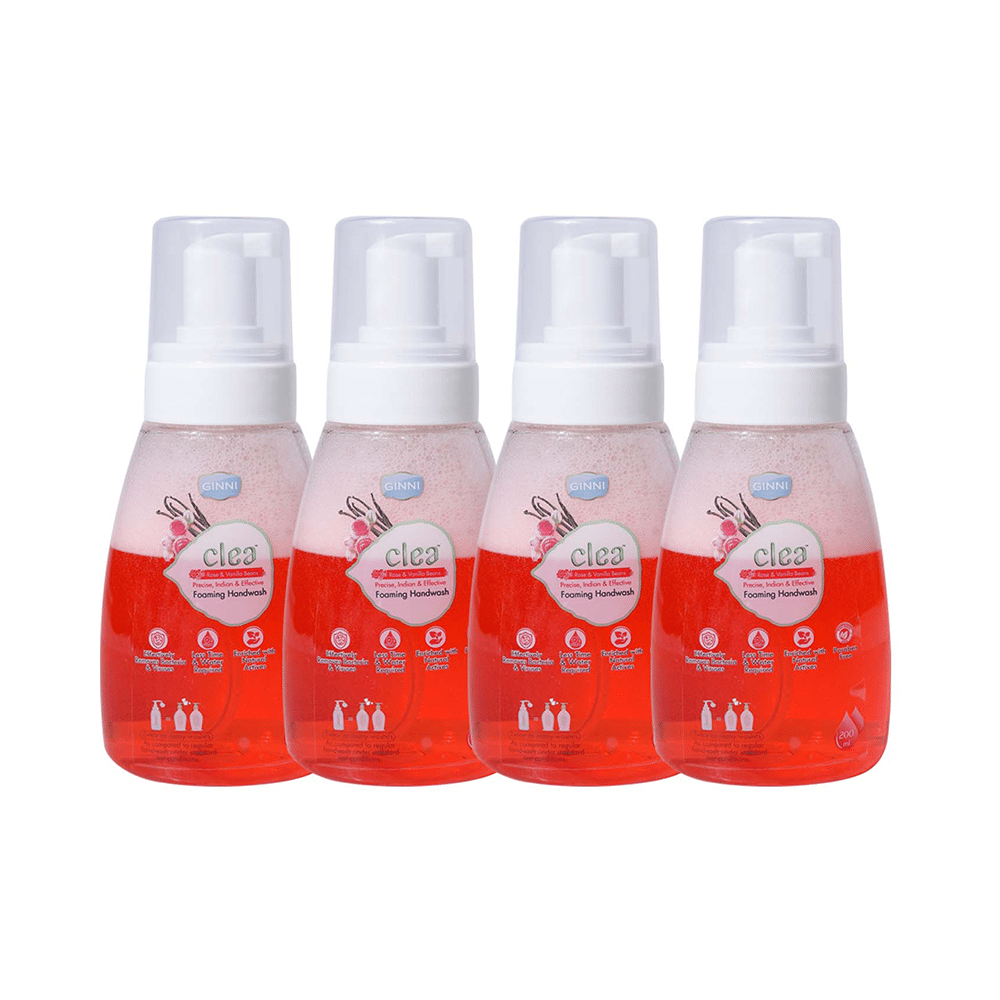 Ginni Clea Foaming Handwash (200ml Each) Rose & Vanilla Beans