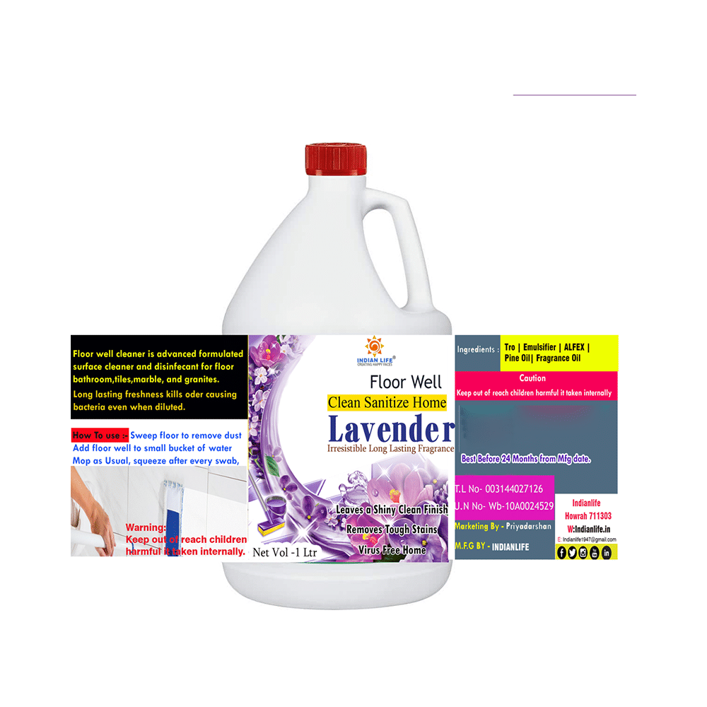 Indian Life Floor Well Surface Cleaner Lavender - Image 2