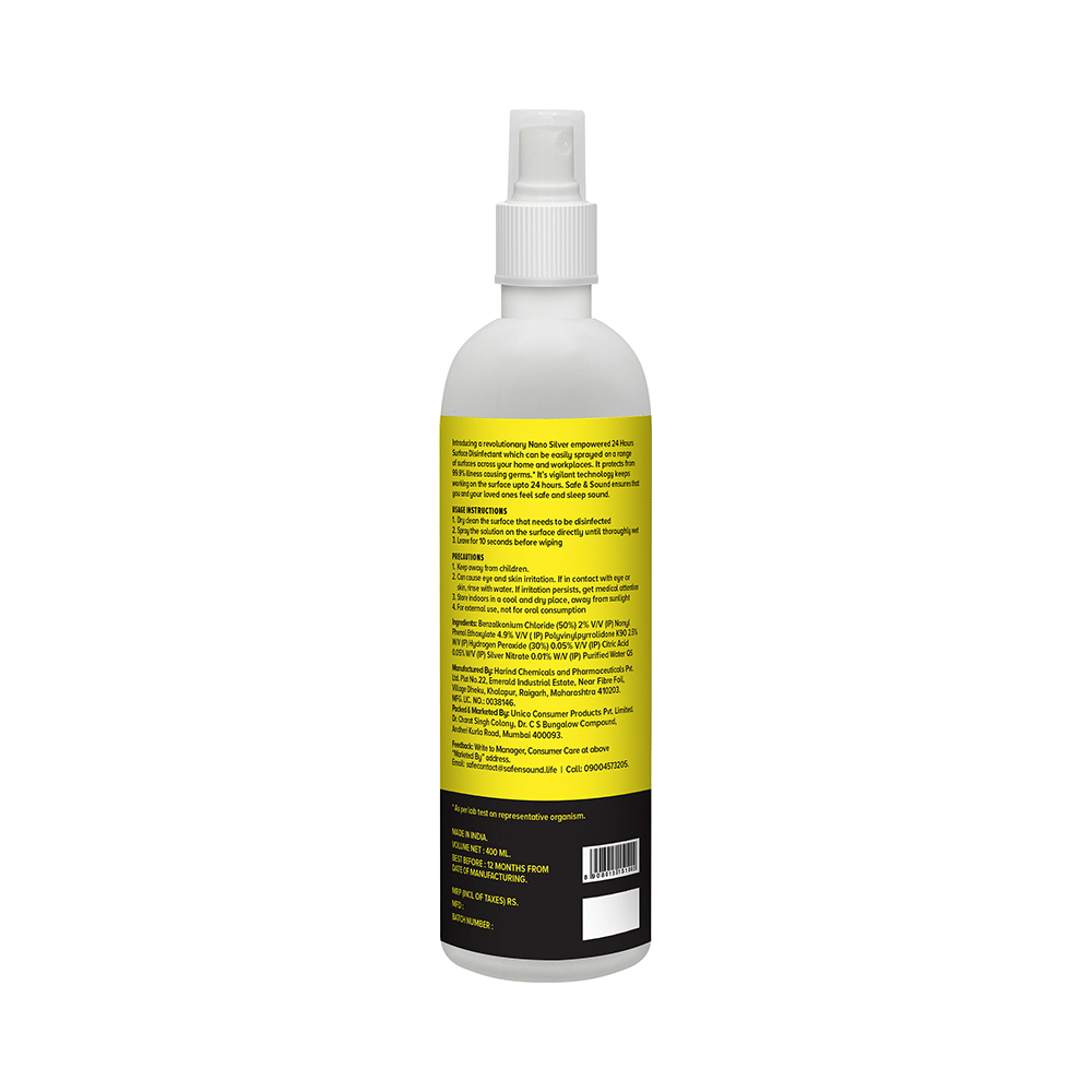 Safe & Sound Nano Silver 24 Hrs. Surface Disinfectant with Spray Bottle - Image 2