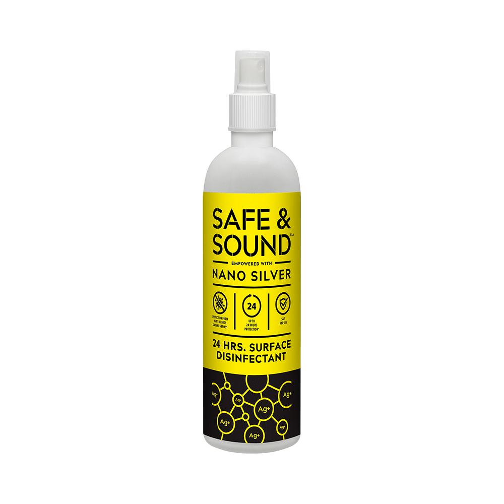 Safe & Sound Nano Silver 24 Hrs. Surface Disinfectant with Spray Bottle