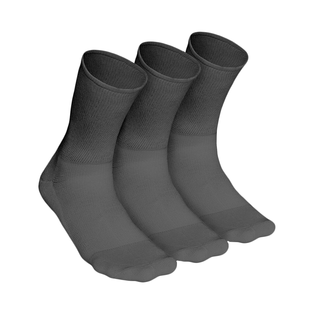 Heelium Diabetic Bamboo Socks Grey Free Size - Image 1