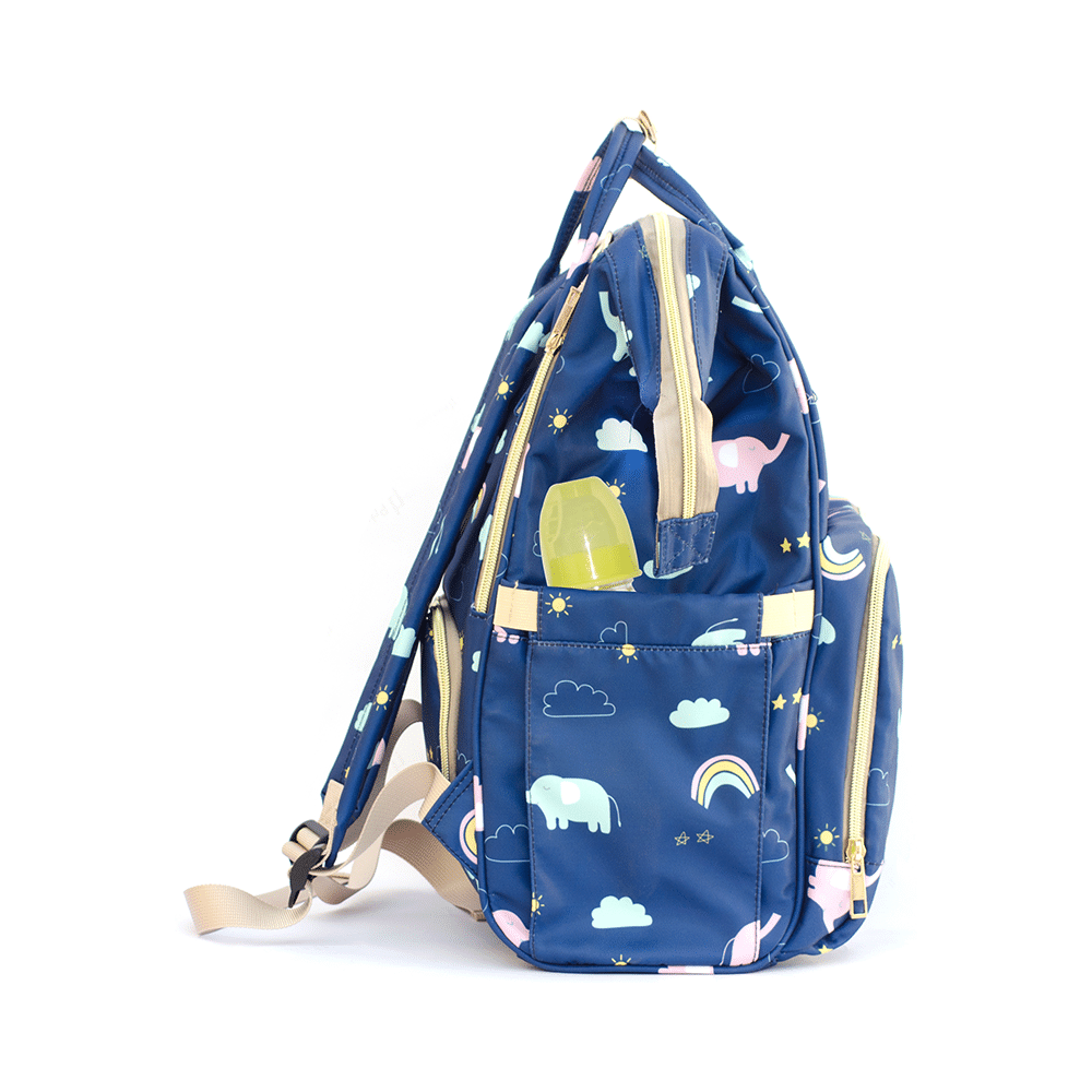 Polka Tots Waterproof Diaper Bag for Travel, Mothers Blue Waterproof - Image 2