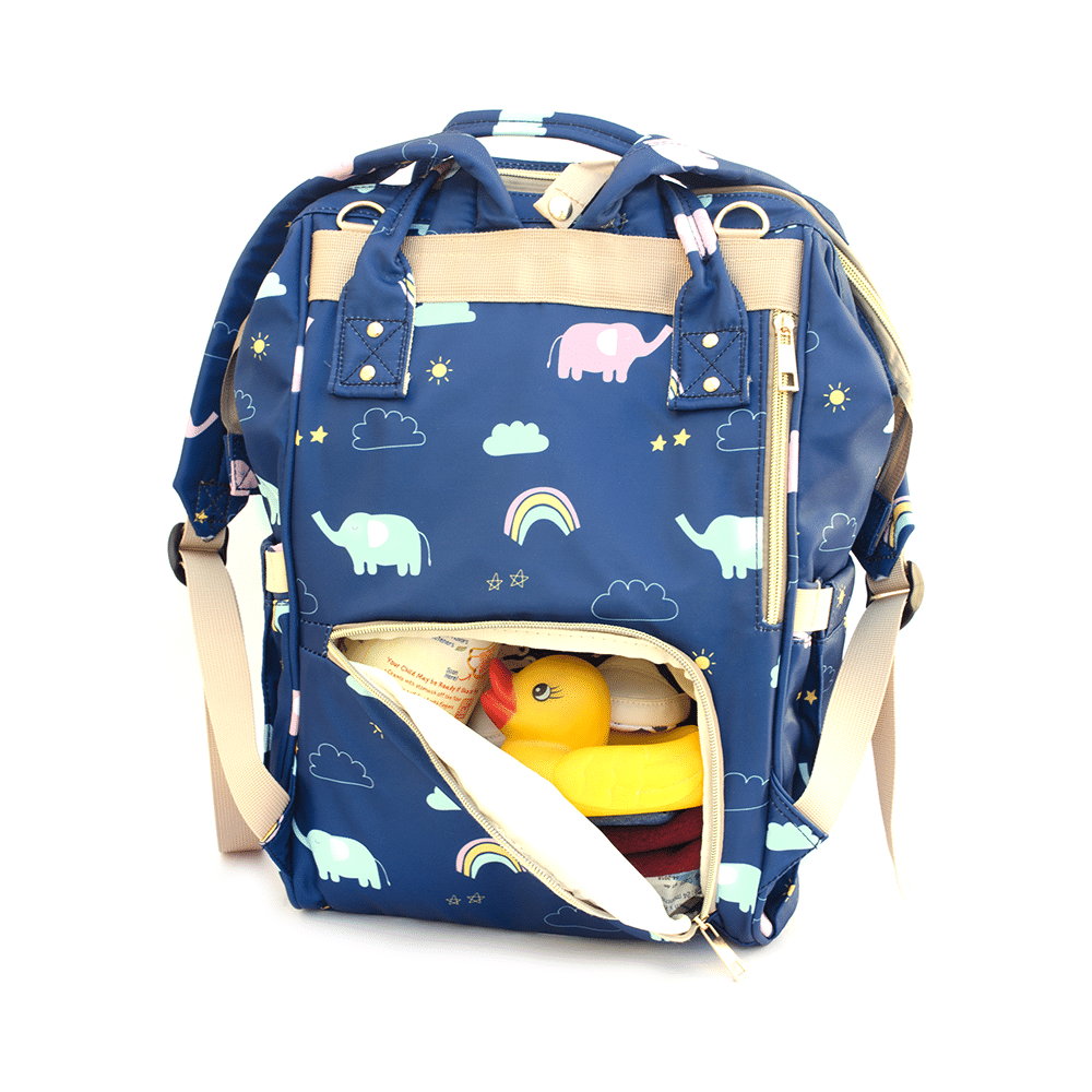 Polka Tots Waterproof Diaper Bag for Travel, Mothers Blue Waterproof - Image 5