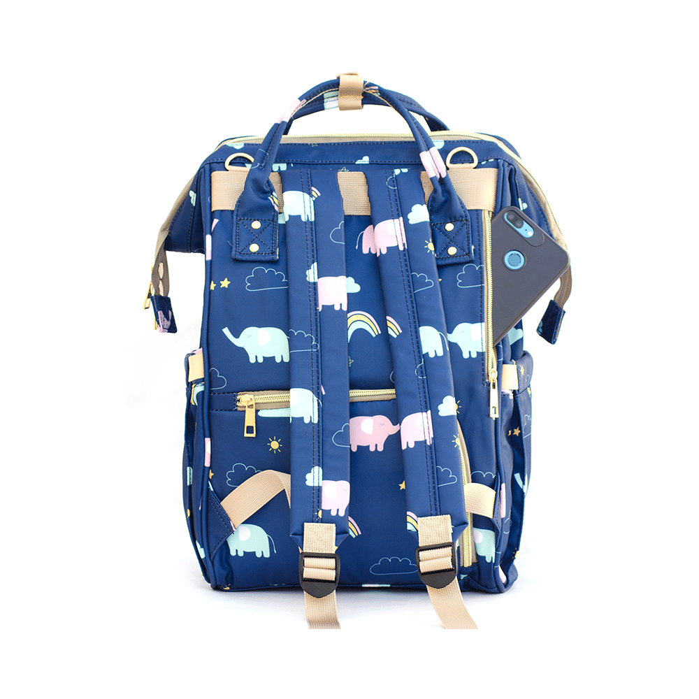 Polka Tots Waterproof Diaper Bag for Travel, Mothers Blue Waterproof - Image 3