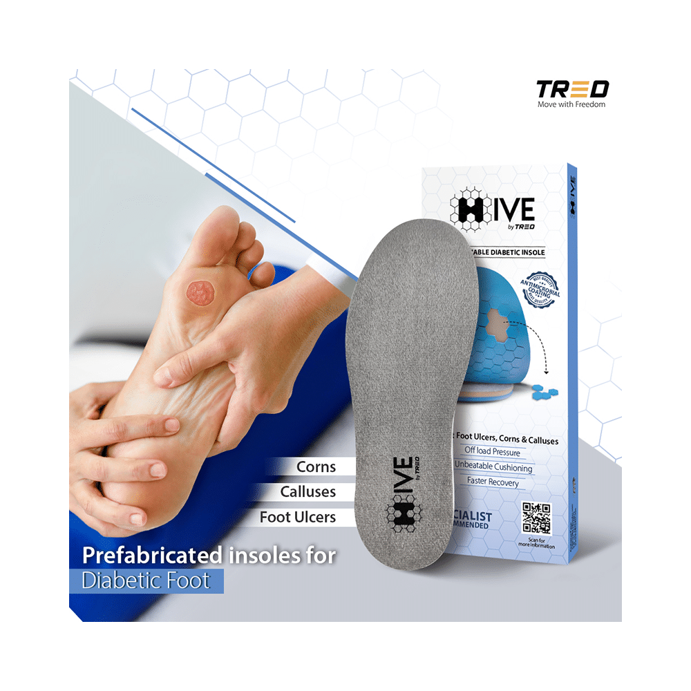 Tred Hive Diabetic Insoles for Shoes for Offloading Pressure XL - Image 5