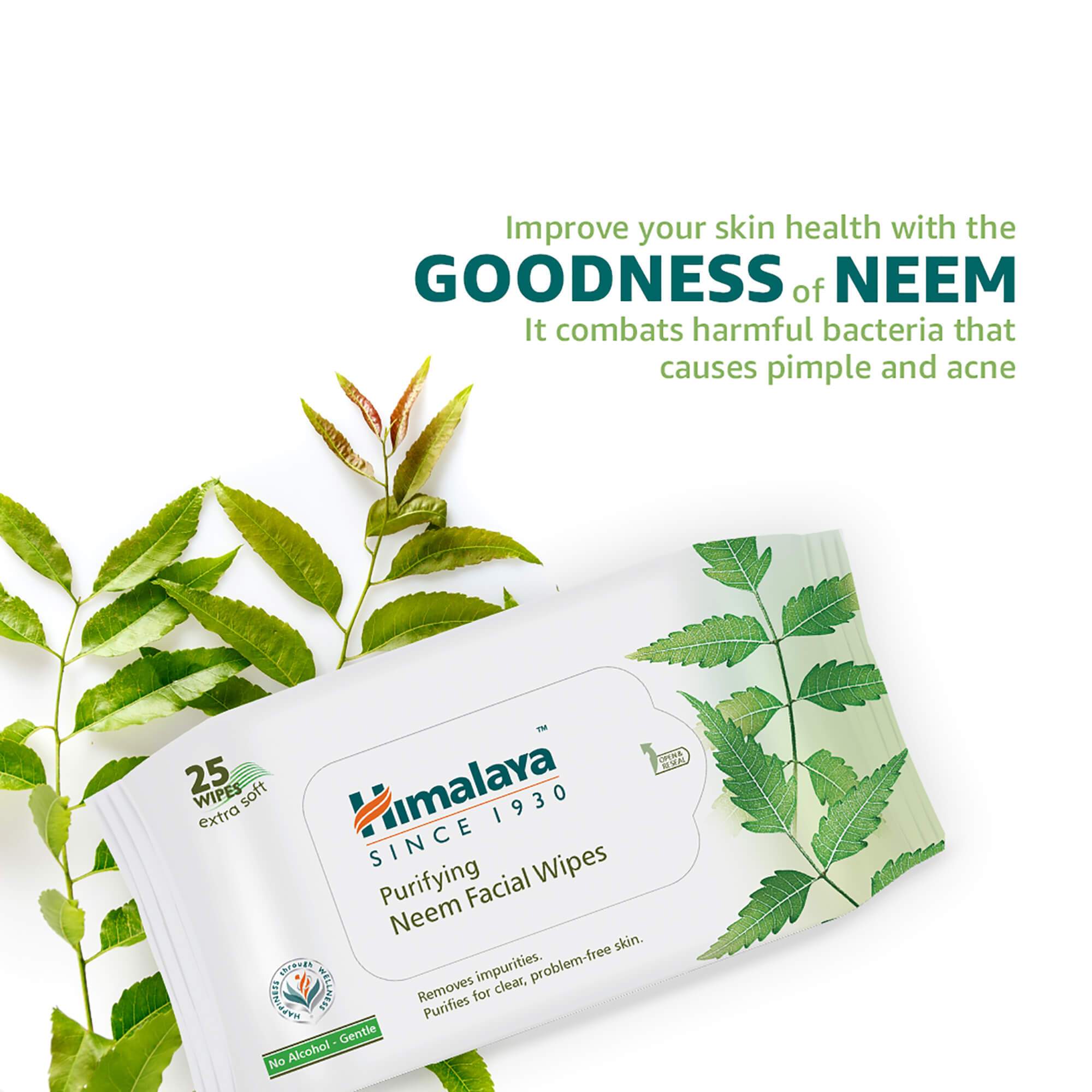 Himalaya Purifying Neem Facial Wipes - Image 2