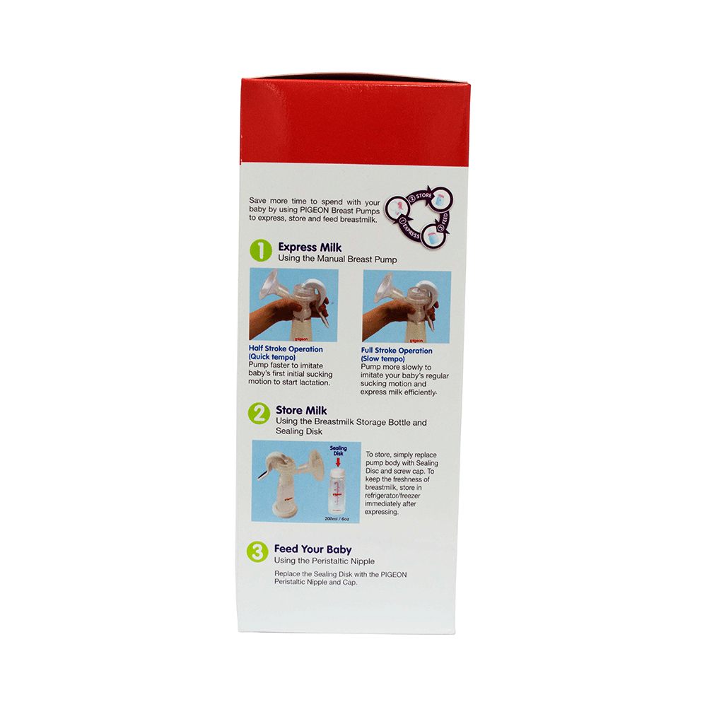 Pigeon Manual Breast Pump with Bottle 200ml Standard - Image 5