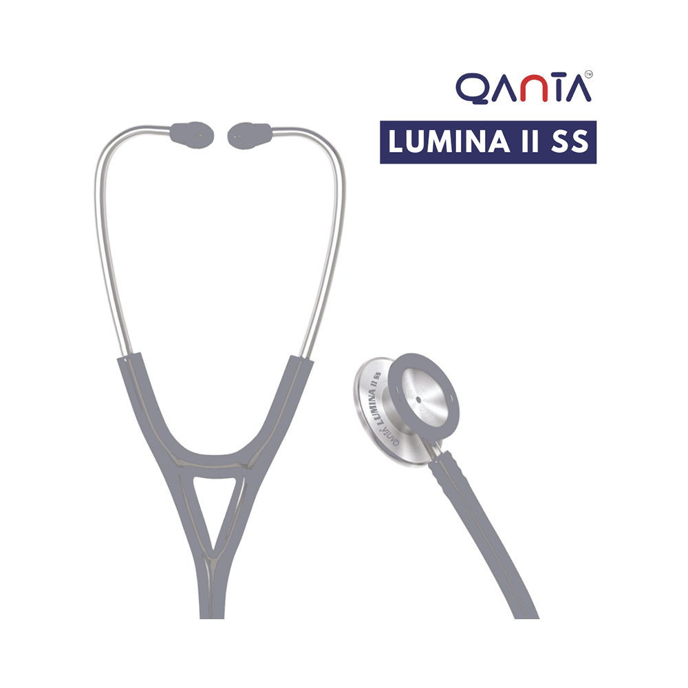 Qanta QA-1040 Stethoscope Lumina II SS With Stainless Steel Chest Piece Grey - Image 3