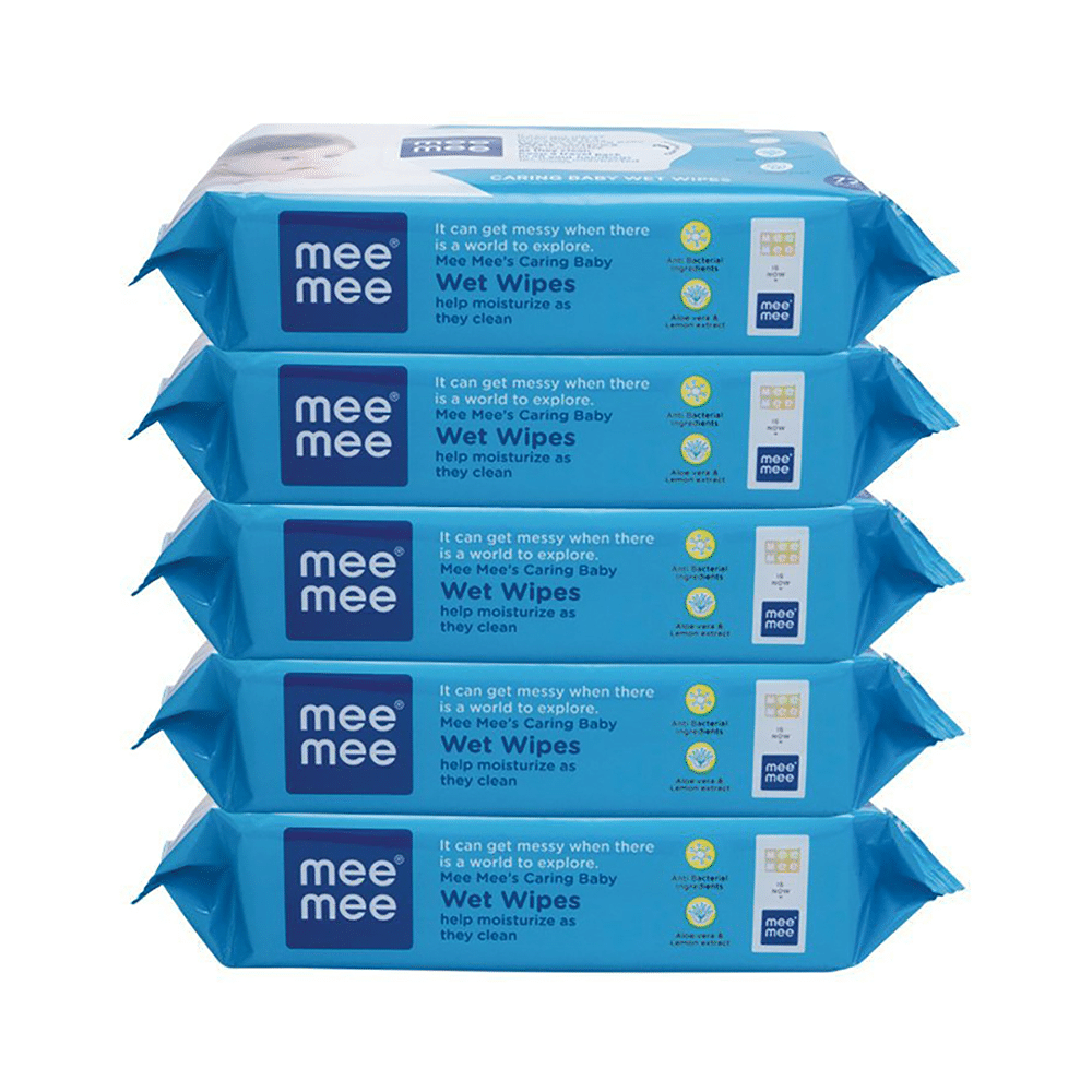Mee Mee Caring Baby Wet Wipes with Lemon Fragrance (72 Each) - Image 2