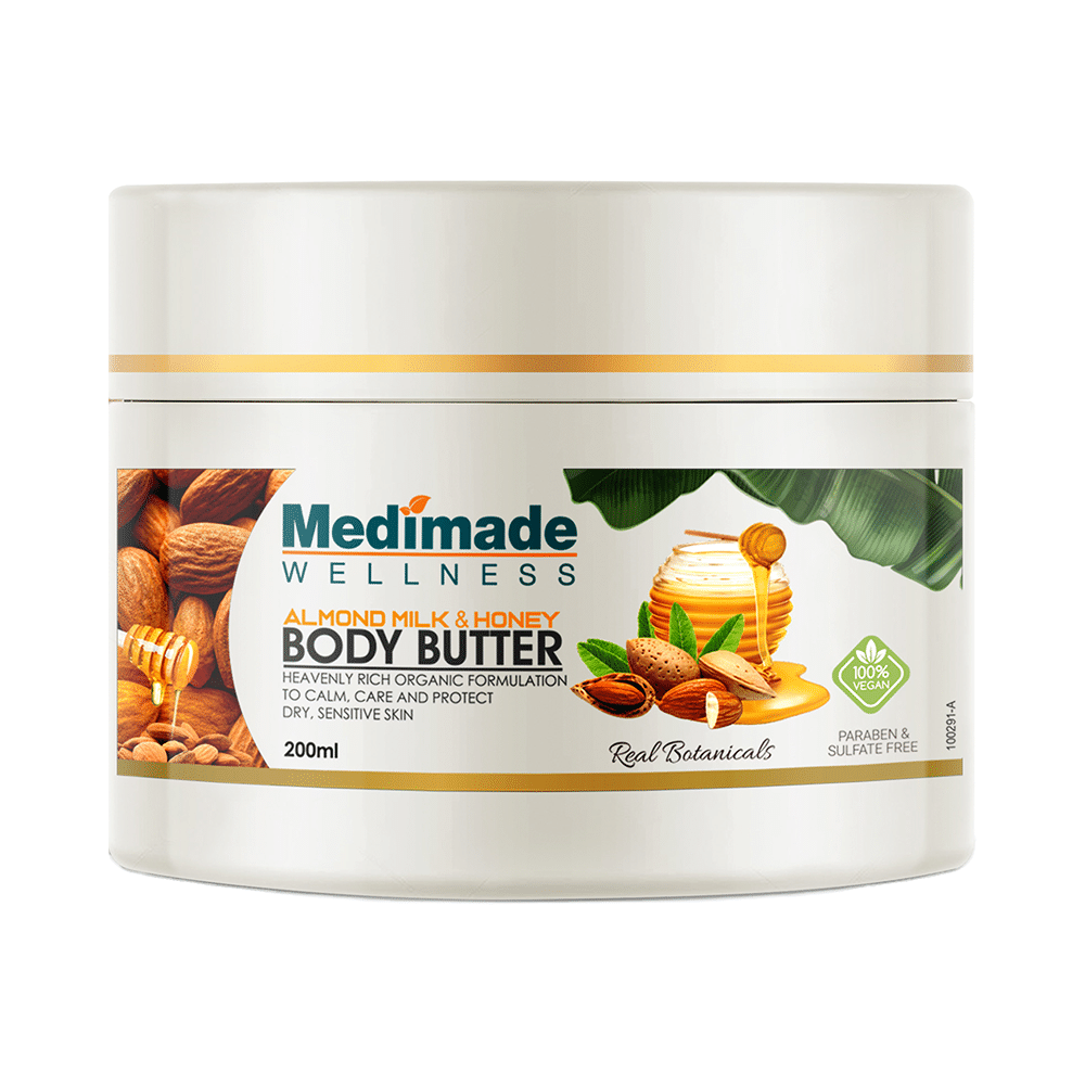 Medimade Wellness Almond Milk & Honey Body Butter (200ml Each) - Image 1