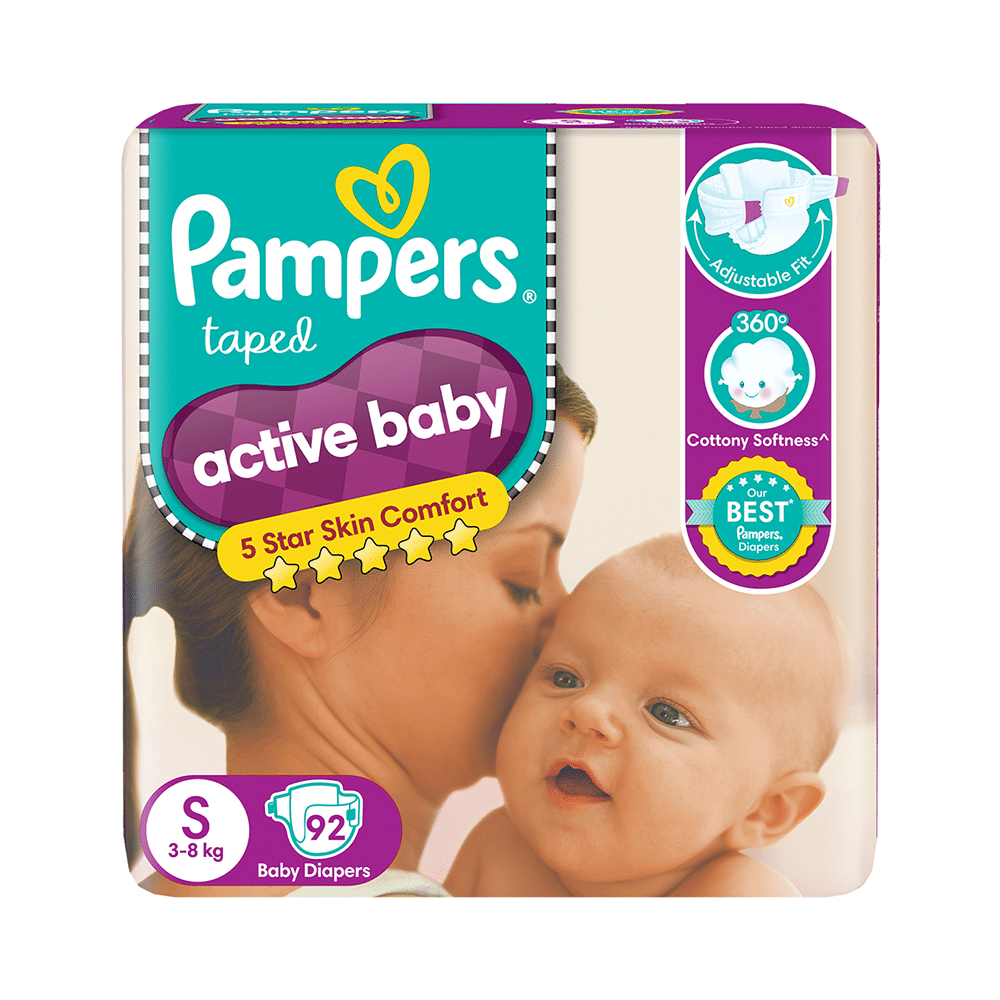 Pampers Taped Active Baby Diaper Small