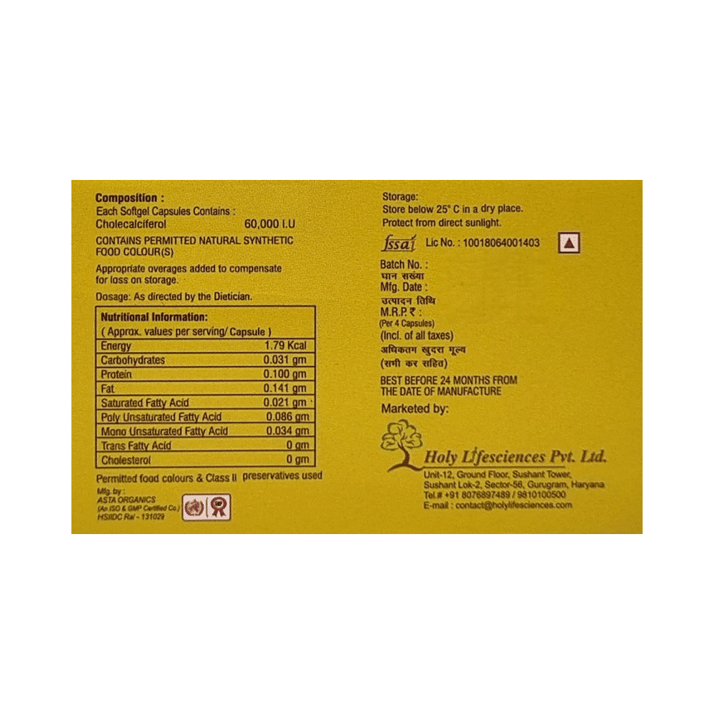 Raisecal D3 60K Softgel Capsule - Image 2