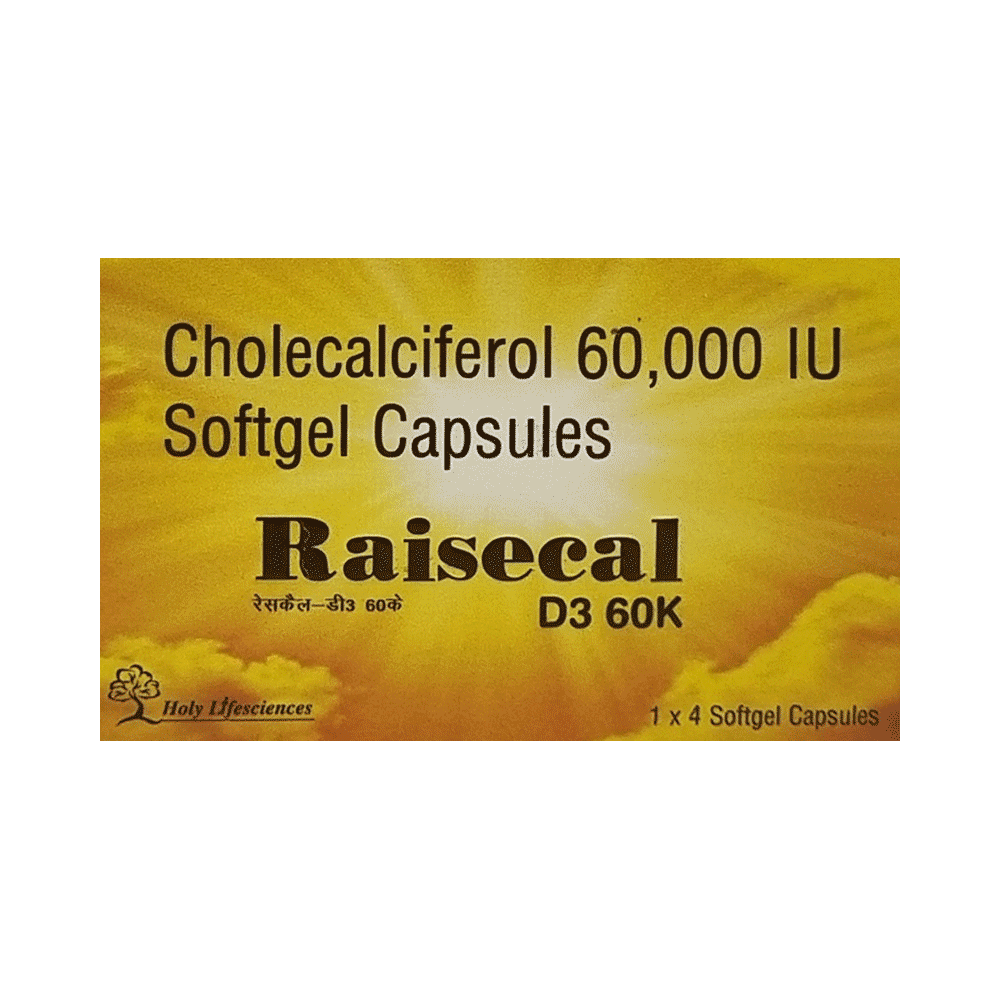 Raisecal D3 60K Softgel Capsule - Image 1