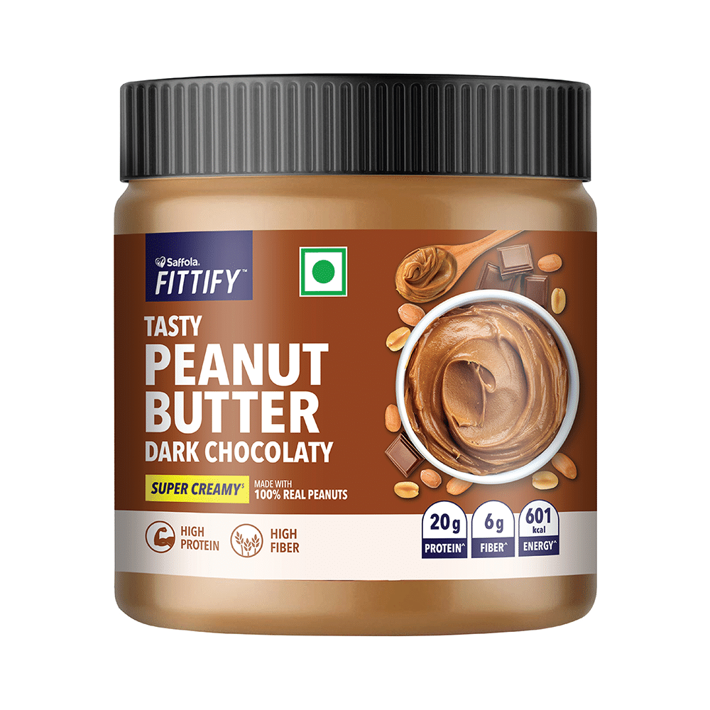 Saffola Fittify Tasty Peanut Butter Dark Chocolate Super Creamy