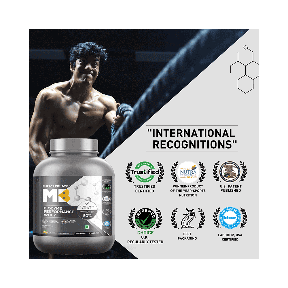 MuscleBlaze MuscleBlaze Biozyme Performance Whey Protein | For Muscle Gain | Improves Protein Absorption | Nutrition Care - Image 5