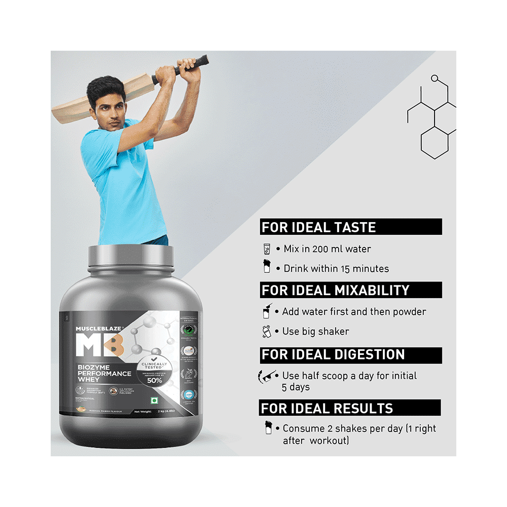 MuscleBlaze MuscleBlaze Biozyme Performance Whey Protein | For Muscle Gain | Improves Protein Absorption | Nutrition Care - Image 7