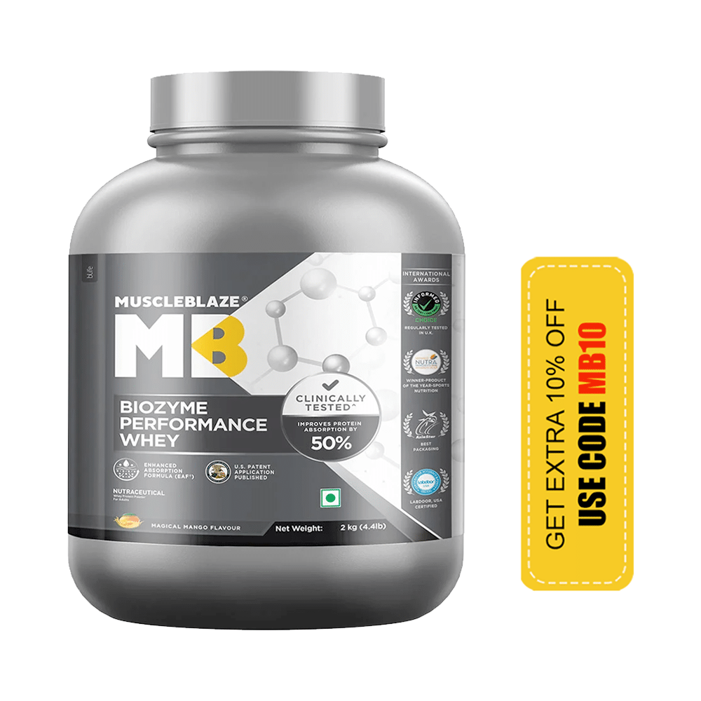 MuscleBlaze MuscleBlaze Biozyme Performance Whey Protein | For Muscle Gain | Improves Protein Absorption | Nutrition Care - Image 1