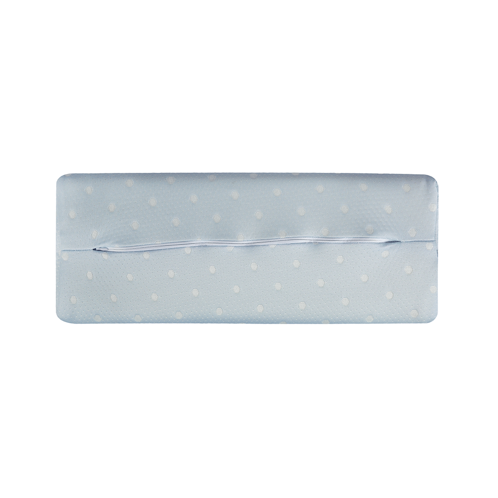 The White Willow Orthopedic Soft Memory Foam Half Moon Pillow Blue - Image 6