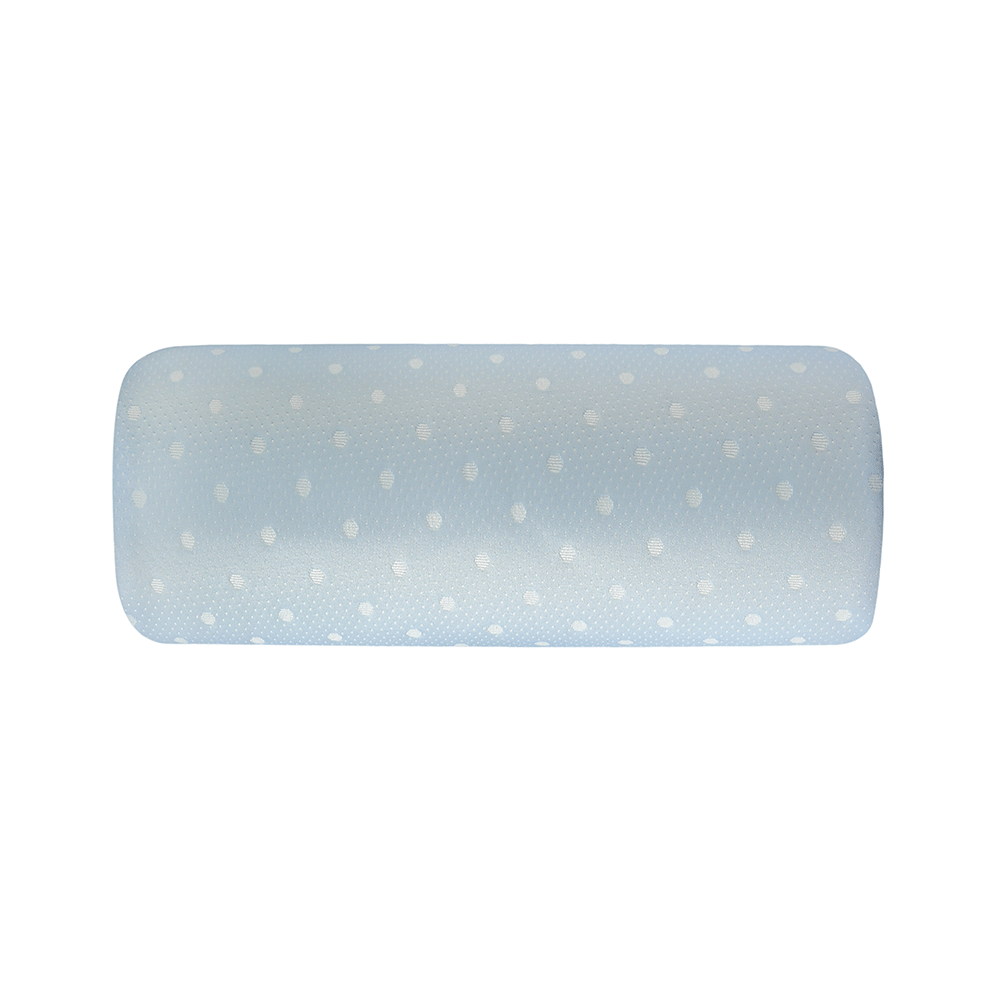 The White Willow Orthopedic Soft Memory Foam Half Moon Pillow Blue - Image 2