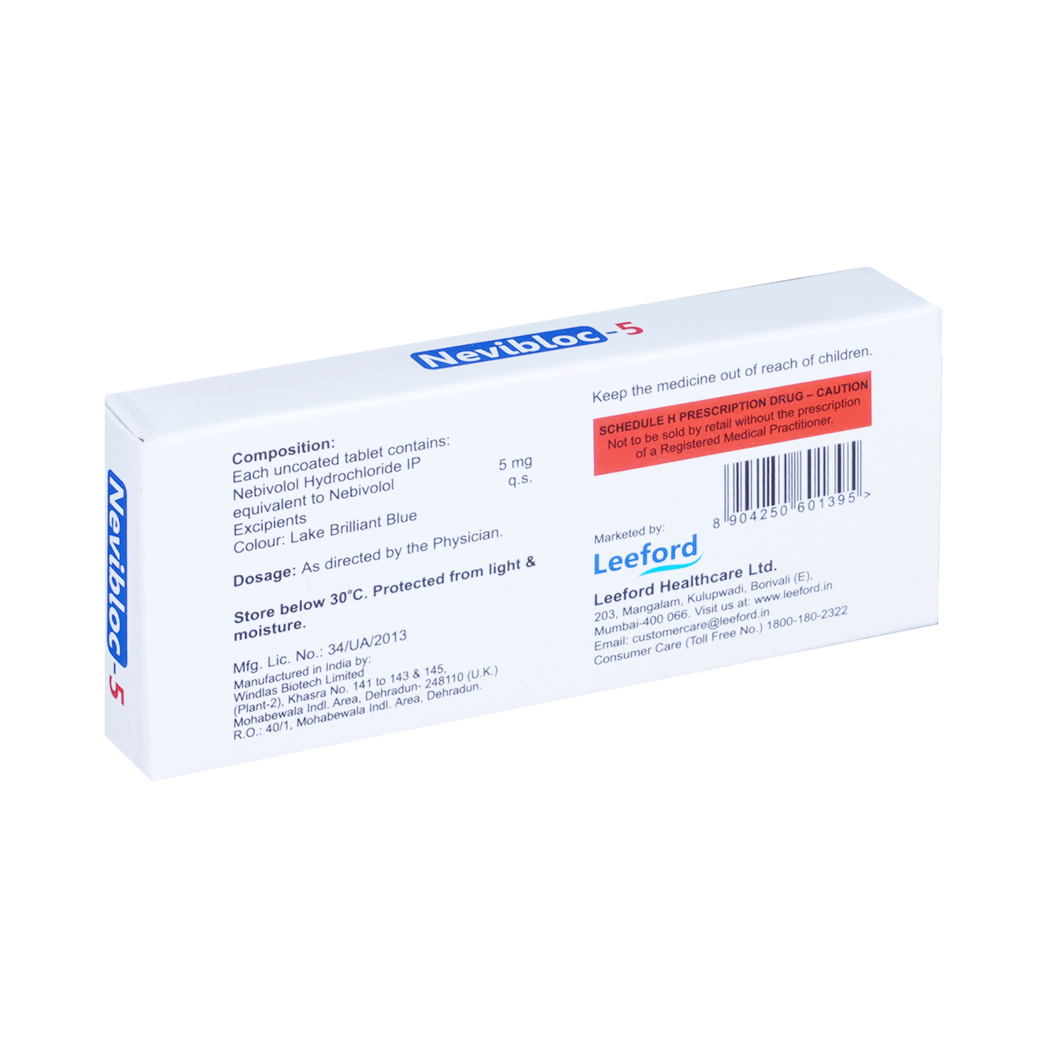 Nevibloc 5mg Tablet - Image 3
