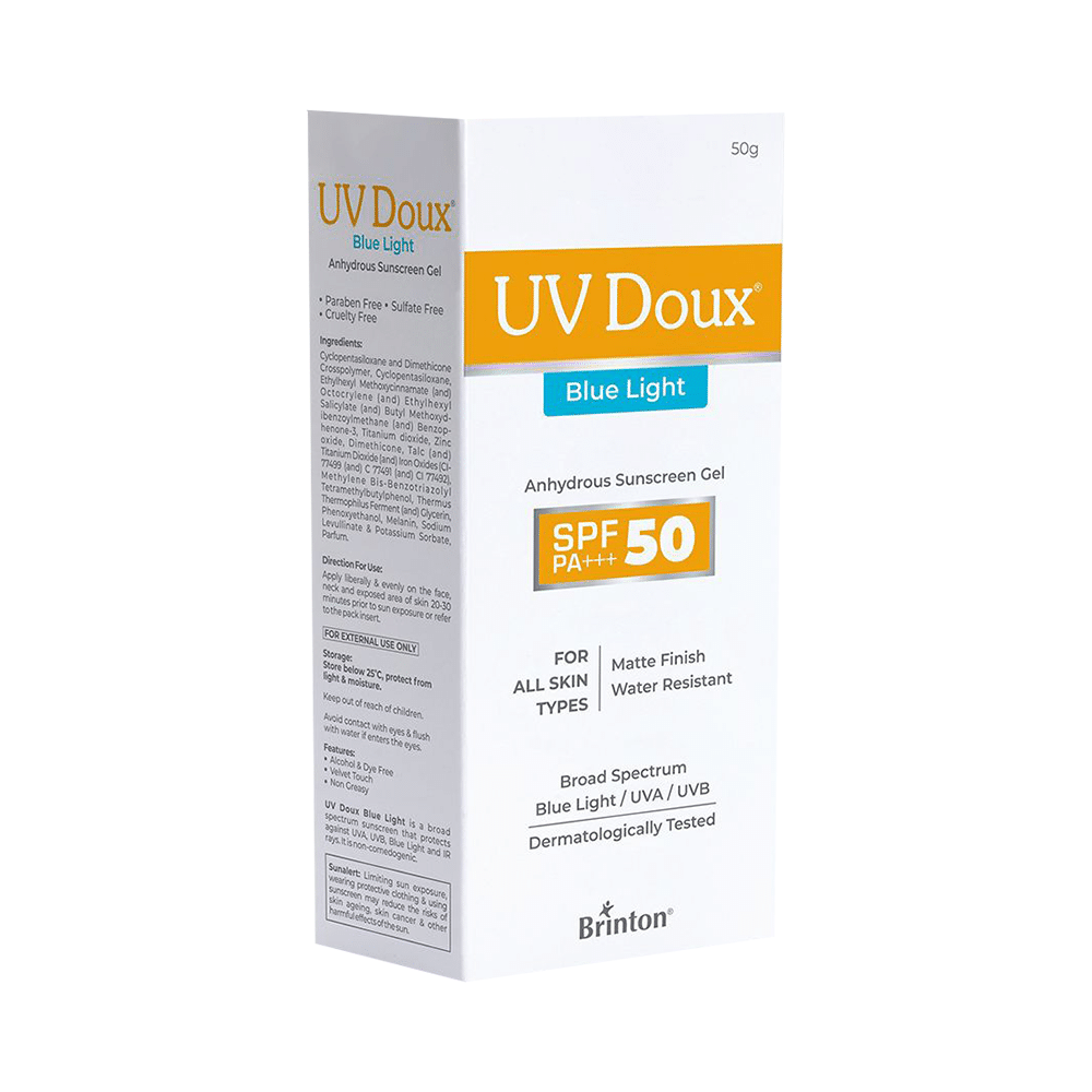 UV Doux Blue Light Sunscreen Gel SPF 50 PA+++ | Water-Resistant | For All Skin Types