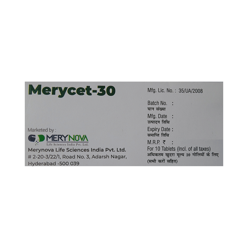 Merycet 30 Tablet - Image 3