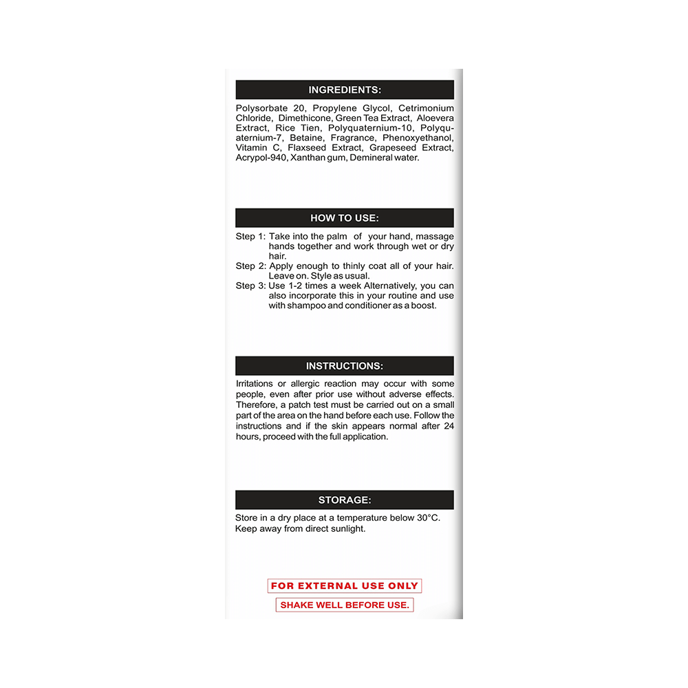 Haironic  Vitamin C Brightening Hair Treatment Glossy Hair Serum - Image 3