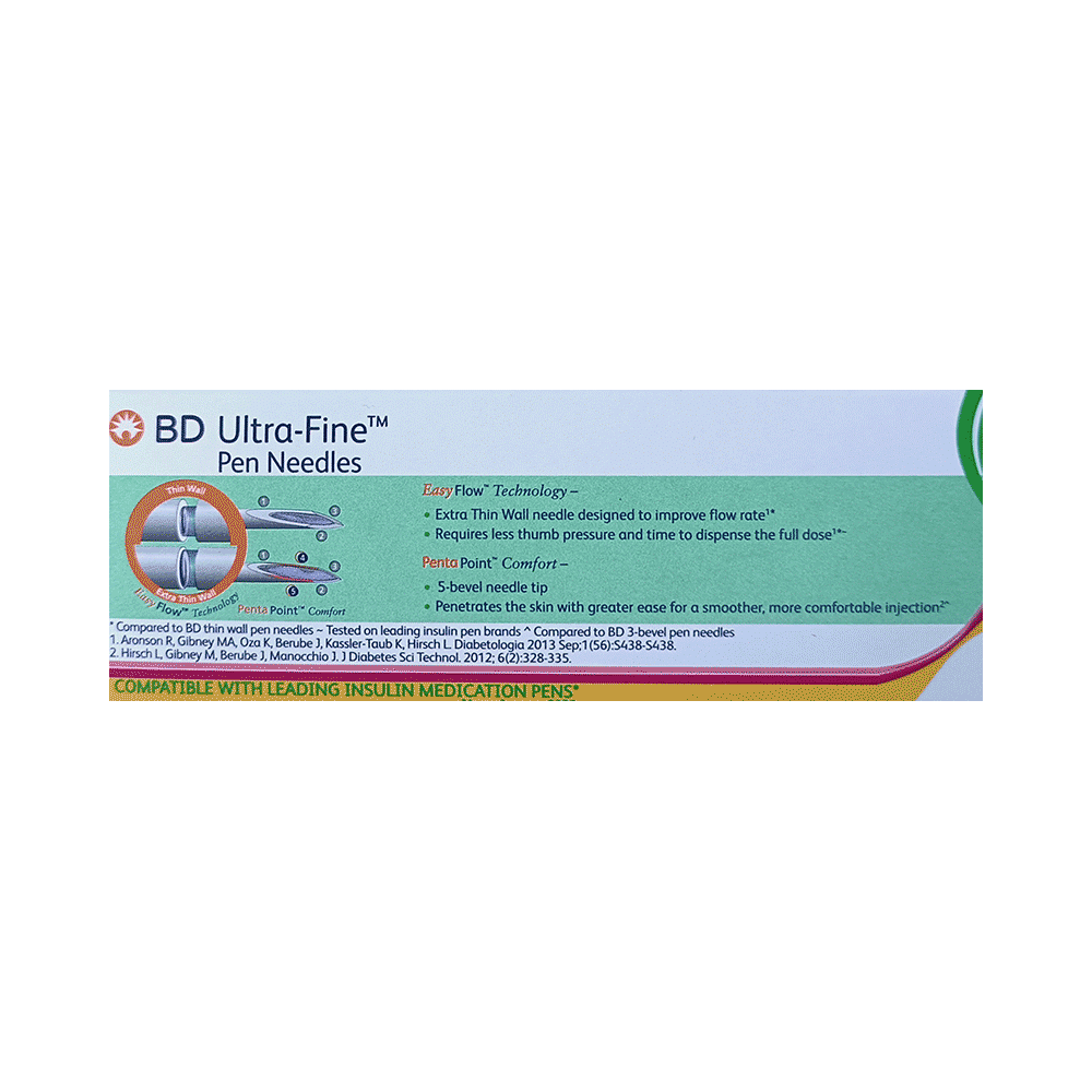 BD Ultra-Fine Pen Needle EasyFlow Technology Penta Point Comfort 4mm 32G - Image 5