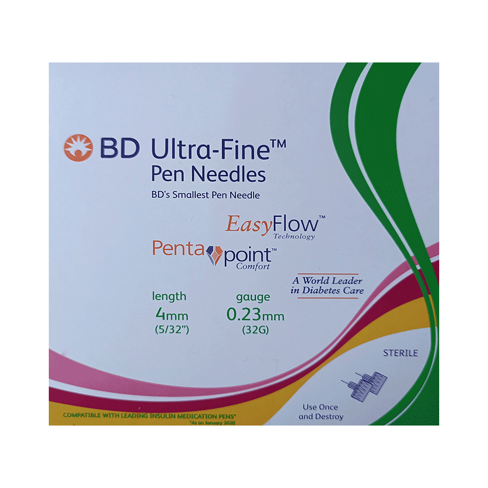 BD Ultra-Fine Pen Needle EasyFlow Technology Penta Point Comfort 4mm 32G
