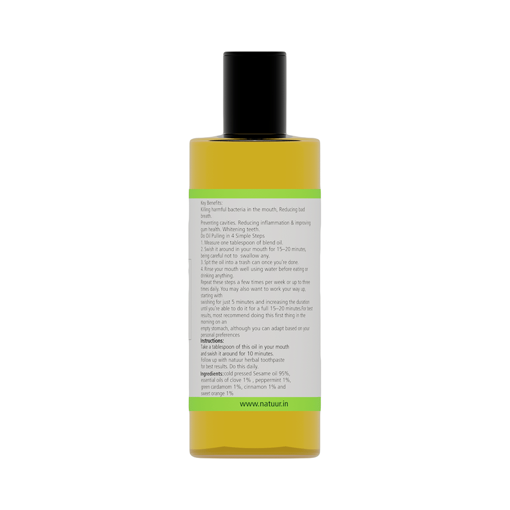 Natuur Oil Pulling Blend Mouth Wash & Toxin Remover Sesame Oil - Image 2