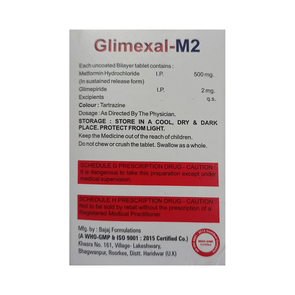 Glimexal-M 2 Tablet SR - Image 2
