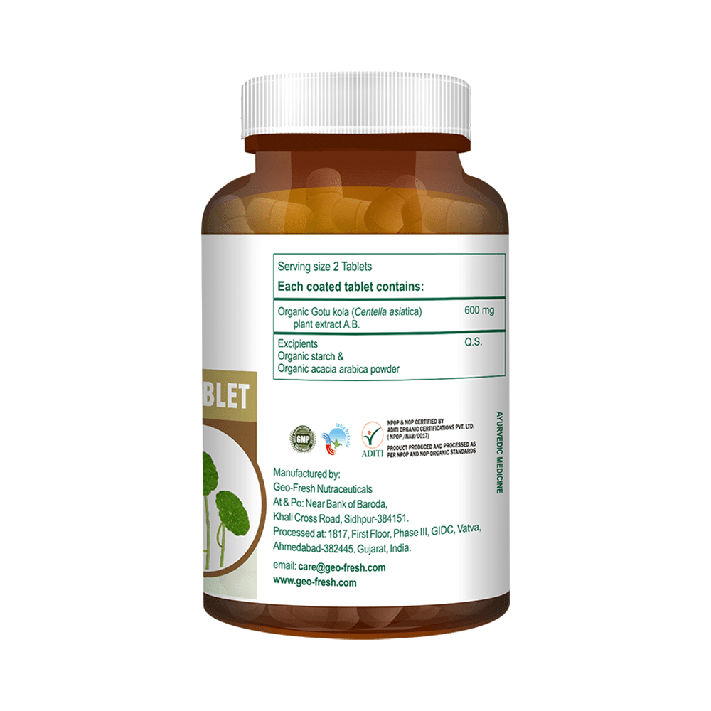 Geo Fresh Organic Gotu Kola 600mg Tablet - Image 2