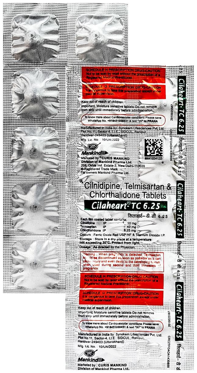 Cilaheart TC 40mg/10mg/6.25mg Tablet