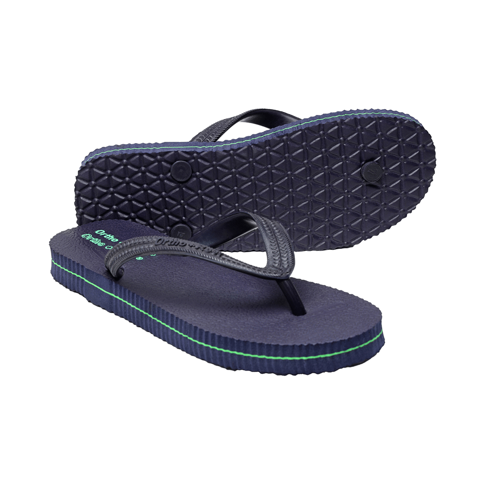 Ortho + Rest Unisex Hawaii Chappal Orthopedic Comfort, Bathroom Rubber Flip-Flops Navyblue 10 - Image 5