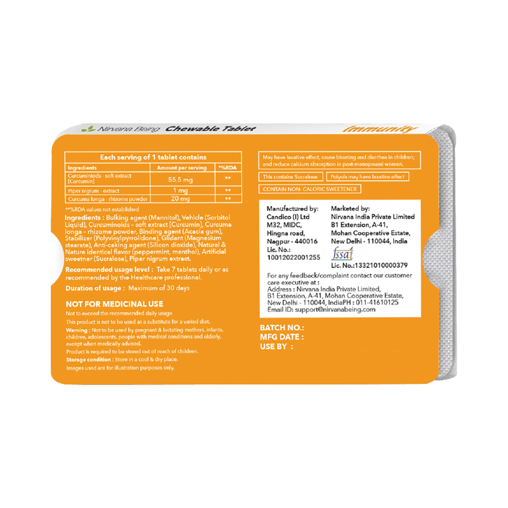 Nirvana Being Immunity Tablet (15 Each) Sugar Free - Image 2