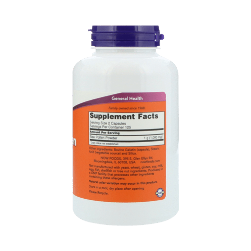 Now Foods Bee Pollen Caps 500mg - Image 2