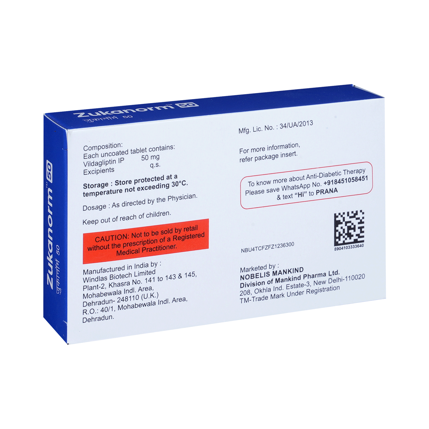 Zukanorm 50mg Tablet - Image 3