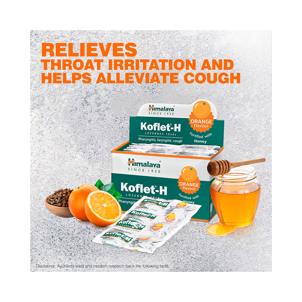 Himalaya Koflet H Cough Lozenges|Relieves Cough& Sore Throat I Orange - Image 5