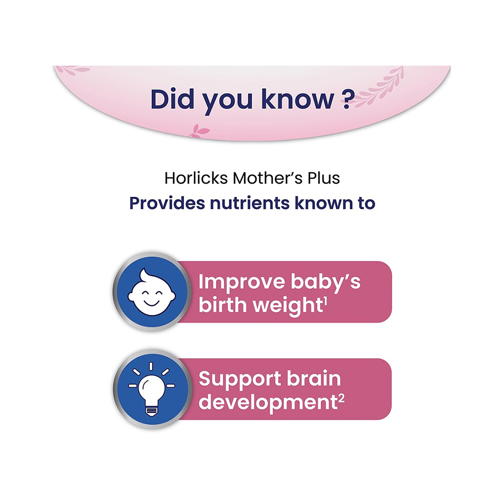 Horlicks Mother's Plus Nutrition for Pregnancy & Lactation | Flavour Powder Kesar - Image 5