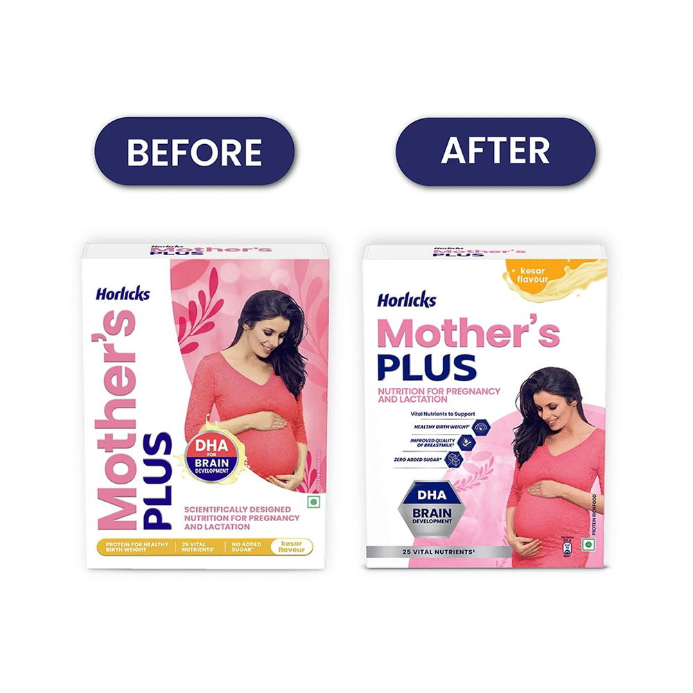 Horlicks Mother's Plus Nutrition for Pregnancy & Lactation | Flavour Powder Kesar - Image 7