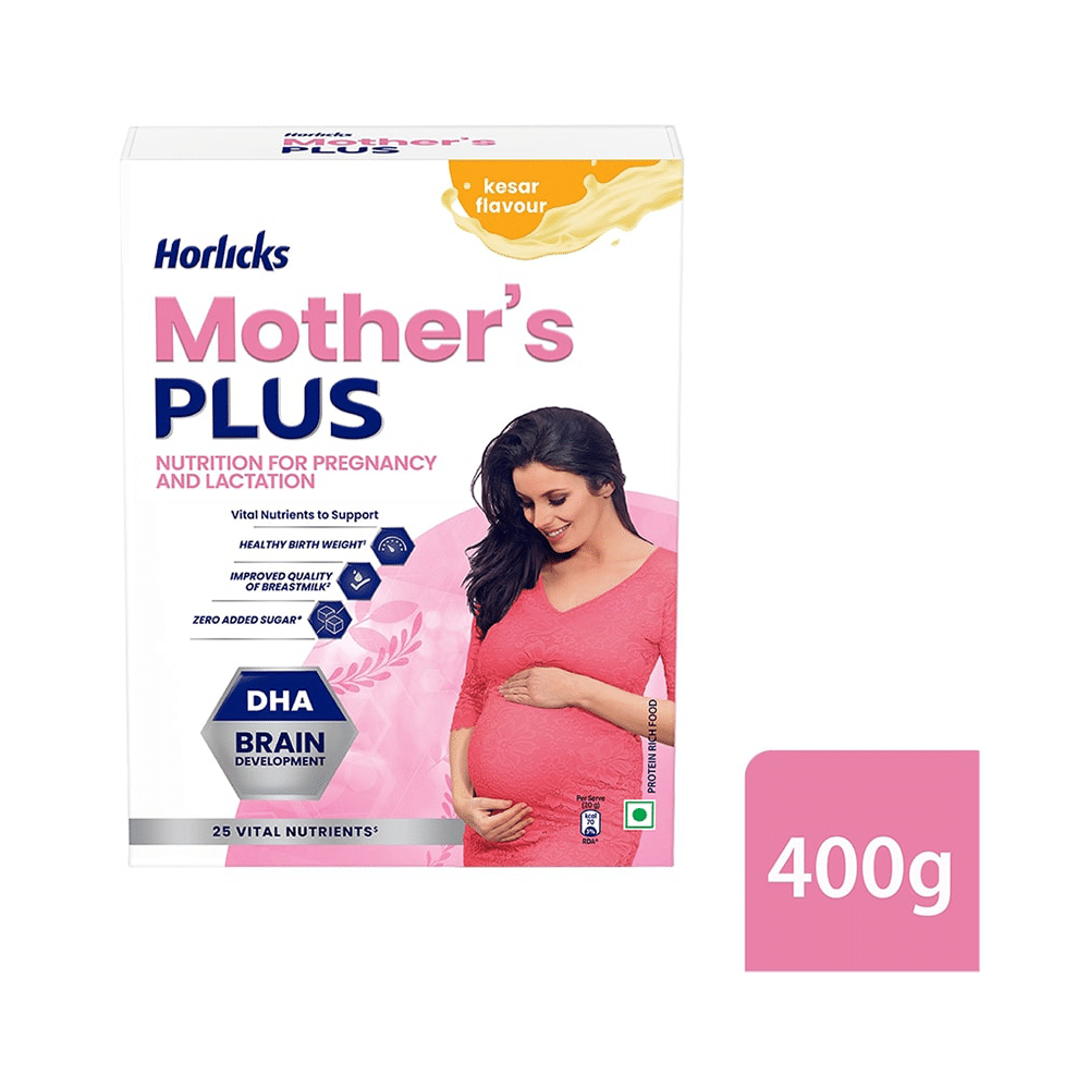 Horlicks Mother's Plus Nutrition for Pregnancy & Lactation | Flavour Powder Kesar - Image 3