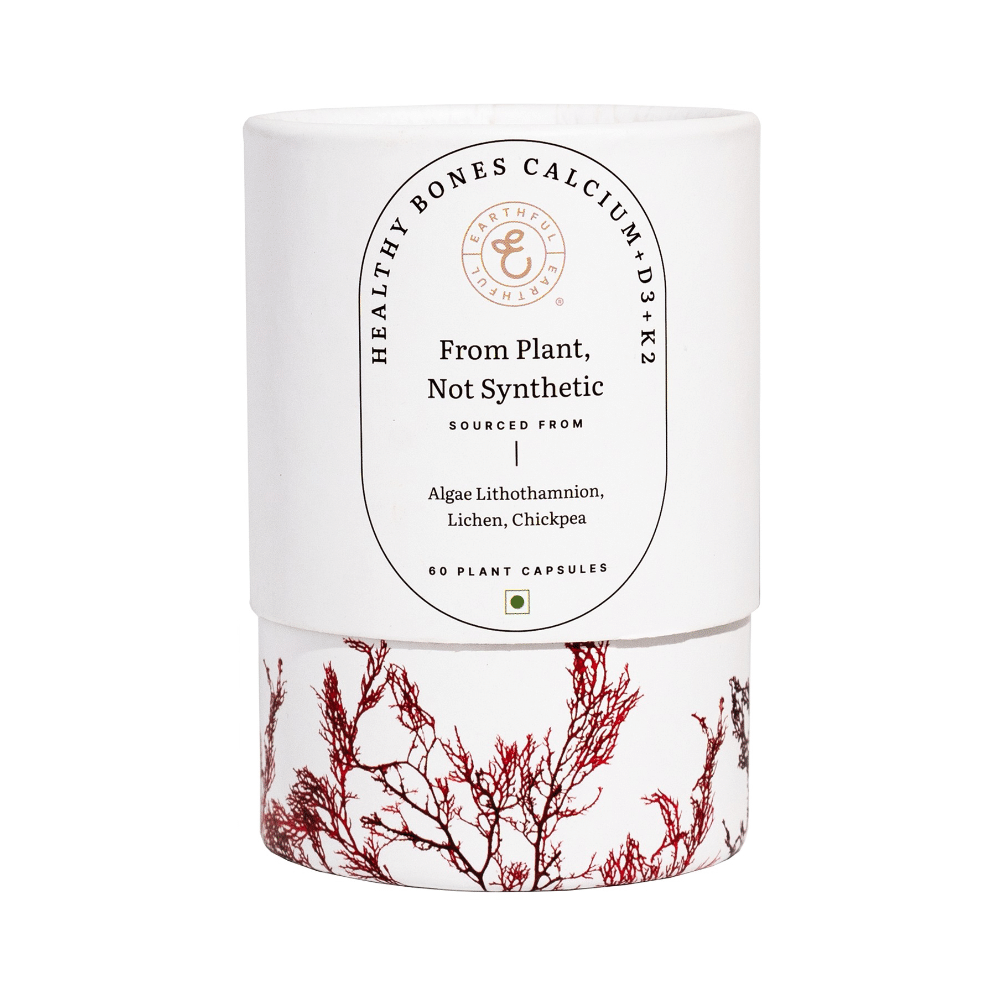 Earthful Healthy Bones Calcium + D3 + K2 Plant Capsule
