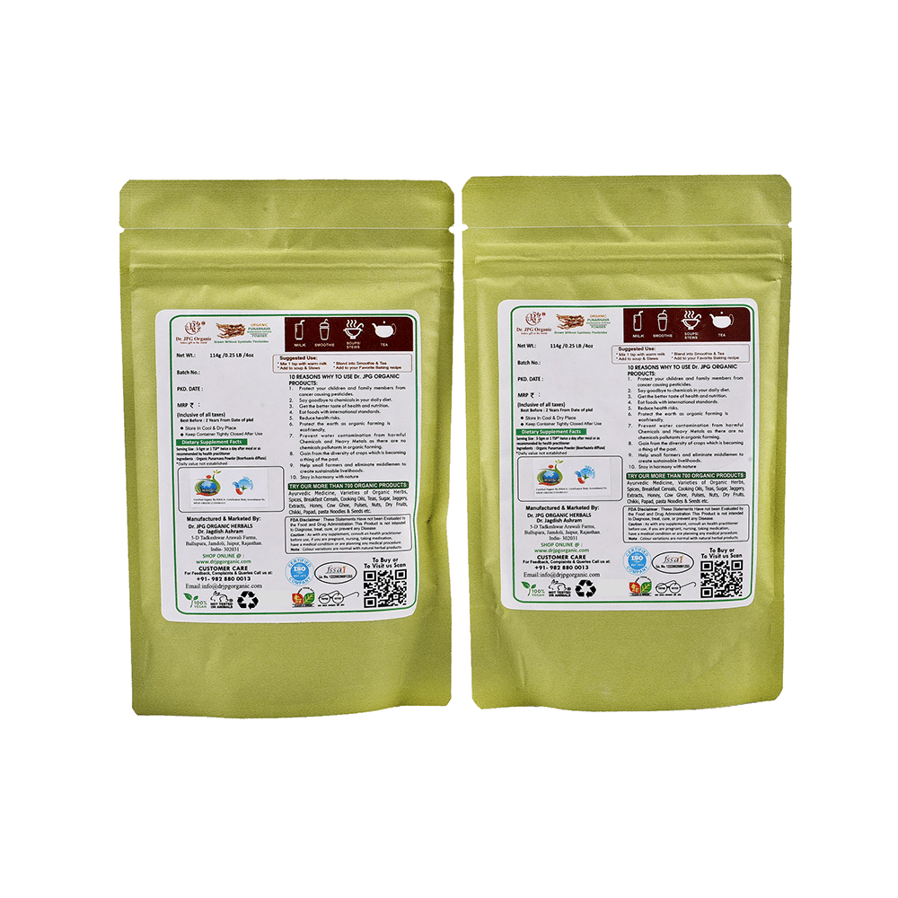 Dr. JPG Organic Punarnava Root Powder (114gm Each) - Image 2