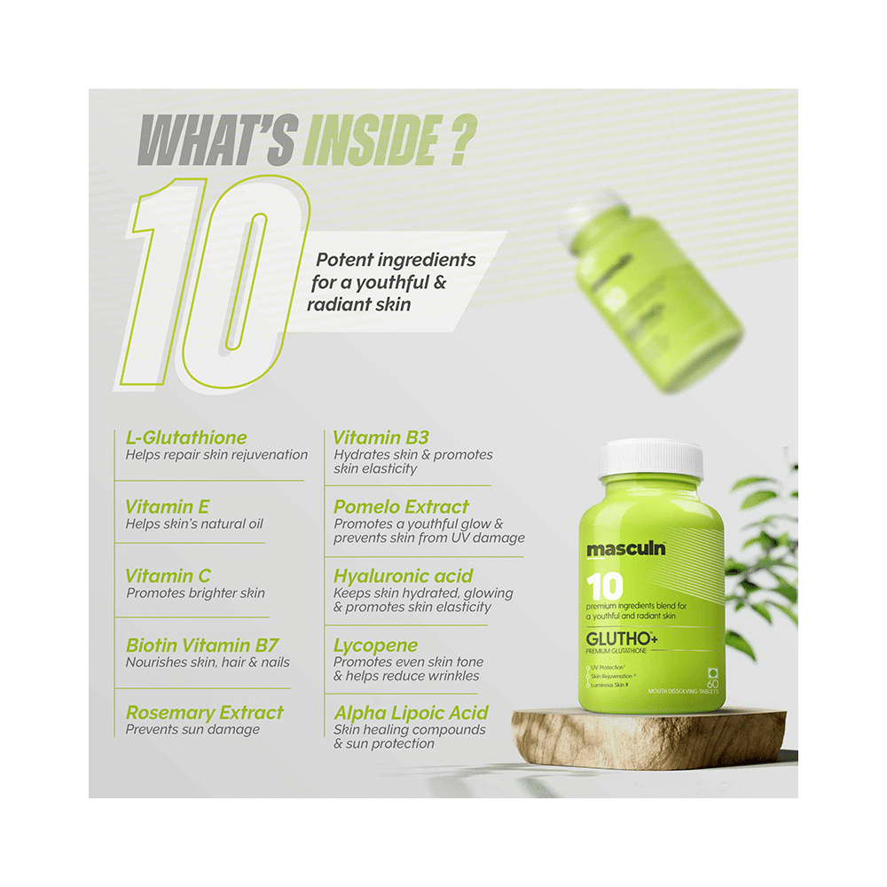 Masculn Glutho+ Mouth Dissolving Tablet - Image 6