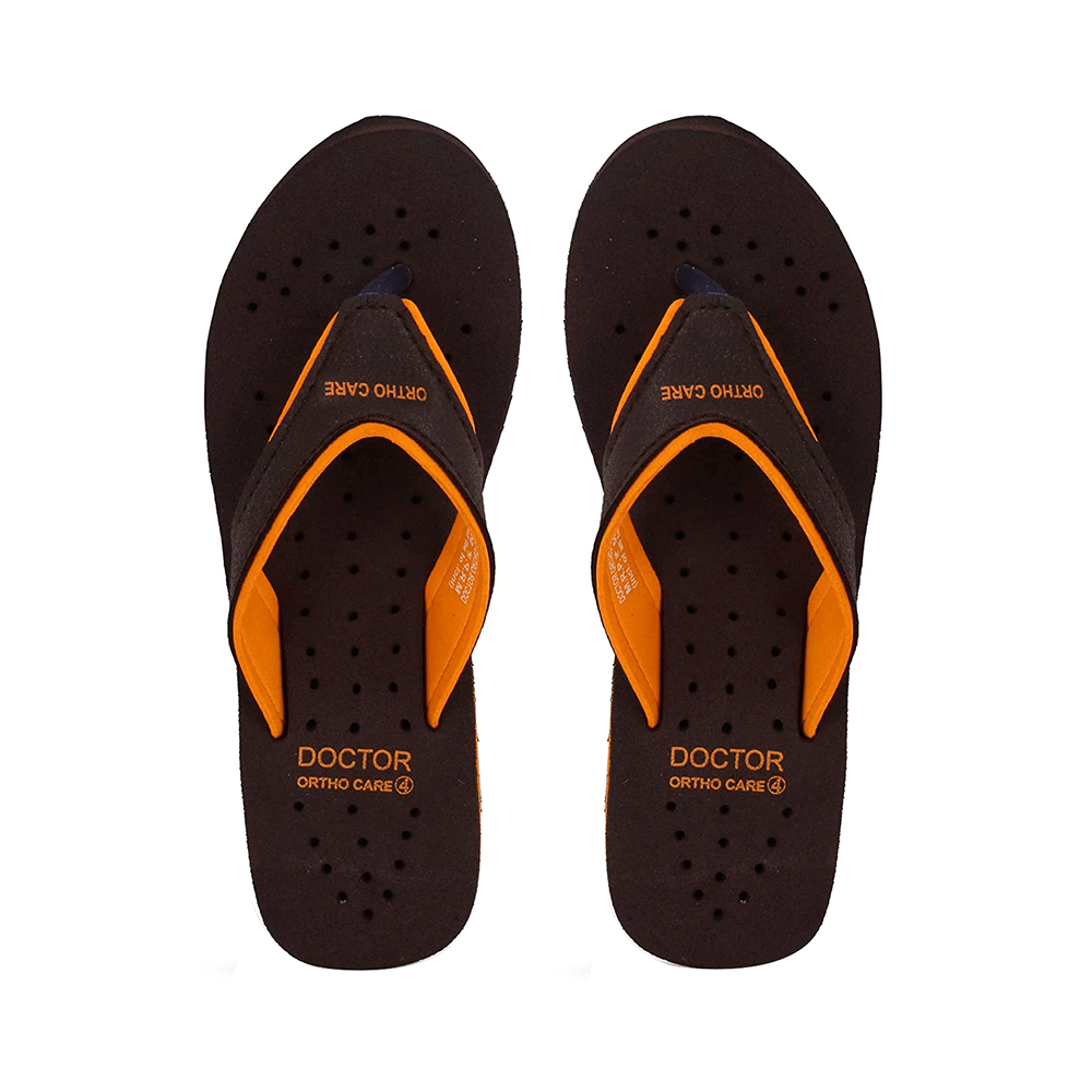 Doctor Extra Soft Orthopaedic Diabetic Pregnancy Comfort Flat Flipflops Slippers For Women 4UK Orange